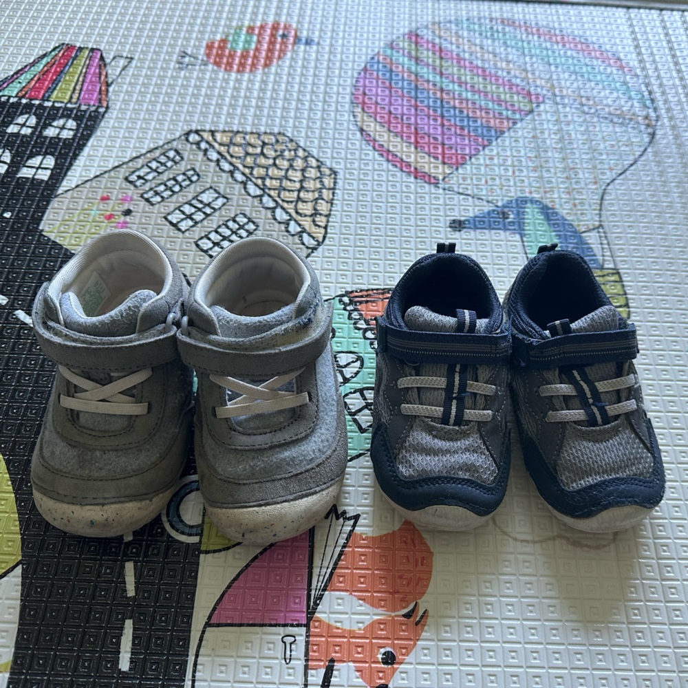 Stride Rite Two pairs of Sneakers Cedar and Soft Motion 6W Used